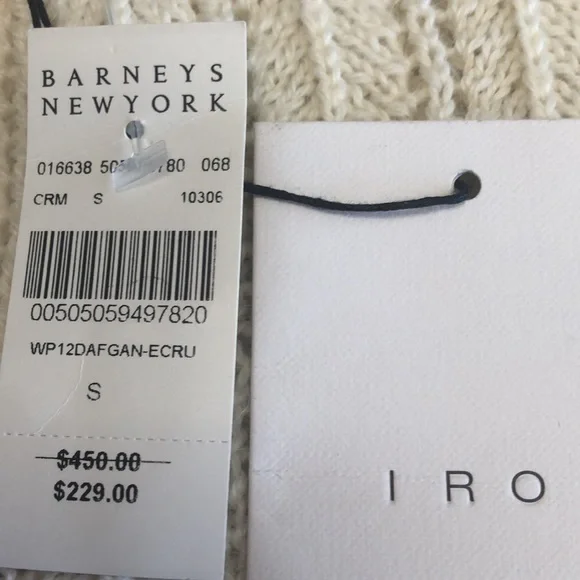 Iro Sleeveless Sweater Cream Size Small - Picture 3 of 8